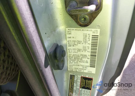 2016 Nissan Frontier Sv из США, поврежденный, VIN 1N6AD0CU5GN702140